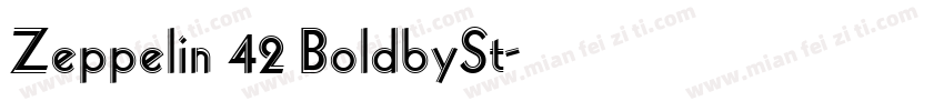 Zeppelin 42 BoldbySt字体转换